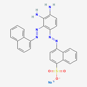 molecular formula C26H19N6NaO3S B1630020 Sodium 4-((diamino(naphthylazo)phenyl)azo)naphthalene-1-sulphonate CAS No. 12262-06-5