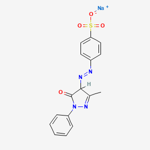 molecular formula C16H13N4NaO4S B1630023 Sodium P-[(4,5-dihydro-3-methyl-5-oxo-1-phenyl-1H-pyrazol-4-YL)azo]benzenesulphonate CAS No. 6359-74-6