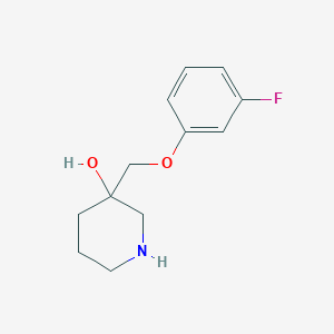 molecular formula C12H16FNO2 B1630038 3-((3-Fluorophenoxy)methyl)piperidin-3-ol CAS No. 954220-32-7
