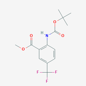 molecular formula C14H16F3NO4 B1630055 Methyl 2-((tert-butoxycarbonyl)amino)-5-(trifluoromethyl)benzoate CAS No. 209688-24-4
