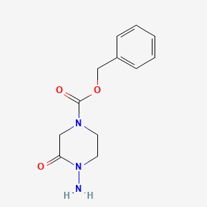 molecular formula C12H15N3O3 B1630058 Benzyl 4-amino-3-oxopiperazine-1-carboxylate CAS No. 315492-81-0