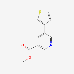 molecular formula C11H9NO2S B1630066 Methyl 5-(thiophen-3-yl)nicotinate CAS No. 893735-04-1