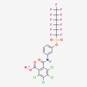 molecular formula C20H5Cl4F13KNO6S B1630097 Benzoic acid, 2,3,4,5-tetrachloro-6-(((3-(((tridecafluorohexyl)sulfonyl)oxy)phenyl)amino)carbonyl)-, monopotassium salt CAS No. 68815-72-5