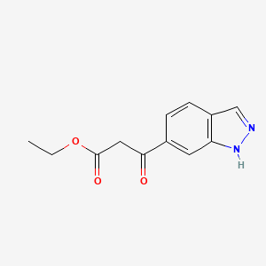 molecular formula C12H12N2O3 B1630149 3-(1H-吲唑-6-基)-3-氧代丙酸乙酯 CAS No. 887411-57-6