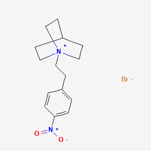 molecular formula C15H21BrN2O2 B1630150 1-[2-(4-Nitrophenyl)ethyl]-1-azoniabicyclo[2.2.2]octane bromide CAS No. 73997-48-5