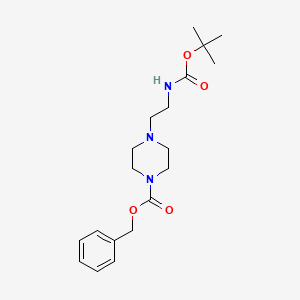 molecular formula C19H29N3O4 B1630161 1-Cbz-4-(2-N-Boc-Amino-ethyl)-piperazine CAS No. 500013-42-3