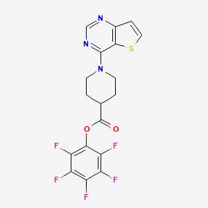 molecular formula C18H12F5N3O2S B1630190 Pentafluorophenyl 1-(thieno[3,2-d]pyrimidin-4-yl)piperidine-4-carboxylate CAS No. 916766-92-2