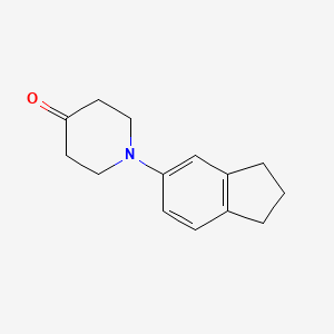 molecular formula C14H17NO B1630194 1-(2,3-dihydro-1H-inden-5-yl)piperidin-4-one CAS No. 938458-76-5