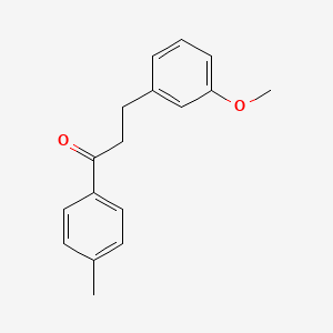 molecular formula C17H18O2 B1630195 3-(3-Methoxyphenyl)-4'-methylpropiophenone CAS No. 898774-43-1
