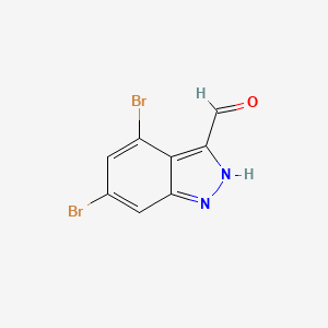molecular formula C8H4Br2N2O B1630198 4,6-dibromo-2H-indazole-3-carbaldehyde CAS No. 885518-57-0