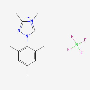 molecular formula C13H18BF4N3 B1630208 1-Mesityl-3,4-dimethyl-4H-1,2,4-triazolium tetrafluoroborate CAS No. 1012335-23-7