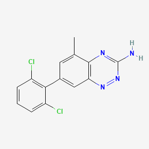 molecular formula C14H10Cl2N4 B1630209 7-(2,6-Dichlorophenyl)-5-methylbenzo[e][1,2,4]triazin-3-amine CAS No. 867333-31-1