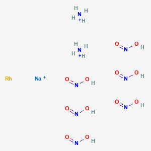 molecular formula H14N8NaO12Rh+3 B1630223 Diazanium;sodium;nitrous acid;rhodium CAS No. 14640-47-2