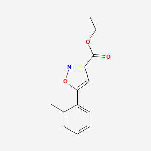 molecular formula C13H13NO3 B1630224 Ethyl 5-(2-methylphenyl)-1,2-oxazole-3-carboxylate CAS No. 893638-45-4