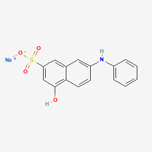 B1630234 2-Naphthalenesulfonic acid, 4-hydroxy-7-(phenylamino)-, monosodium salt CAS No. 68213-89-8