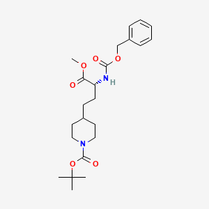 molecular formula C23H34N2O6 B1630250 (R)-1-Boc-4-(3-Cbz-氨基-3-甲氧羰基-丙基)哌啶 CAS No. 1001646-85-0