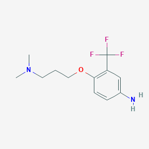 molecular formula C12H17F3N2O B1630293 N-{3-[4-氨基-2-(三氟甲基)苯氧基]丙基}-N,N-二甲胺 CAS No. 946740-42-7