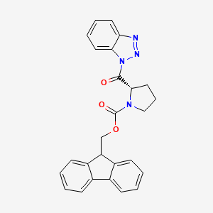 molecular formula C26H22N4O3 B1630296 (9H-芴-9-基)甲基 (2S)-2-(1H-苯并三唑-1-羰基)吡咯烷-1-甲酸酯 CAS No. 1155875-68-5