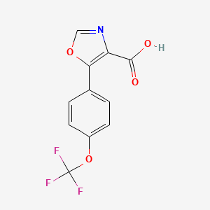 molecular formula C11H6F3NO4 B1630314 5-[4-(三氟甲氧基)苯基]-1,3-恶唑-4-羧酸 CAS No. 887267-64-3