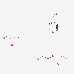 molecular formula C19H26O5 B163032 2-Hydroxypropyl 2-methylprop-2-enoate;2-methylprop-2-enoic acid;styrene CAS No. 126326-90-7