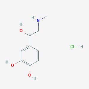 molecular formula C9H14ClNO3 B163037 Racepinephrine hydrochloride CAS No. 329-63-5