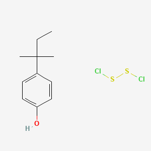 B1630371 Phenol, 4-(1,1-dimethylpropyl)-, polymer with sulfur chloride (S2Cl2) CAS No. 68555-98-6
