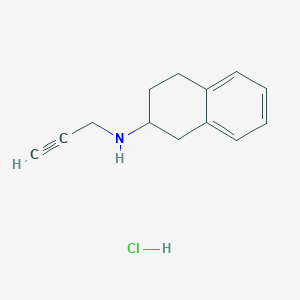 molecular formula C13H16ClN B163045 2-Naphthalenamine, 1,2,3,4-tetrahydro-N-2-propynyl-, hydrochloride CAS No. 134467-58-6