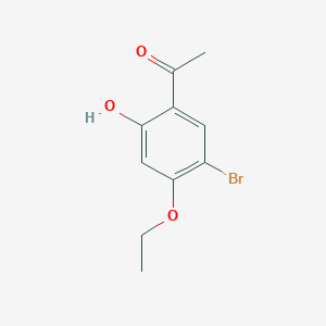 molecular formula C10H11BrO3 B163051 1-(5-Bromo-4-ethoxy-2-hydroxyphenyl)ethanone CAS No. 131359-44-9
