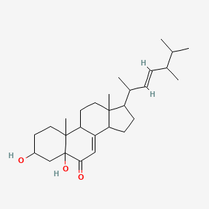 molecular formula C28H44O3 B1630874 17-[(E)-5,6-二甲基庚-3-烯-2-基]-3,5-二羟基-10,13-二甲基-2,3,4,9,11,12,14,15,16,17-十氢-1H-环戊并[a]菲并芘-6-酮 