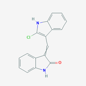 molecular formula C17H11ClN2O B163090 3-[(2-chloro-1H-indol-3-yl)methylidene]-1H-indol-2-one CAS No. 220749-41-7