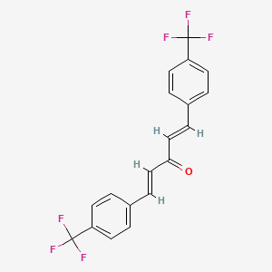 molecular formula C19H12F6O B1630947 反式、反式-1,5-双[4-(三氟甲基)苯基]-1,4-戊二烯-3-酮 CAS No. 103836-71-1