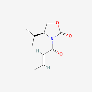 molecular formula C10H15NO3 B1630951 (4S)-3-[(E)-but-2-enoyl]-4-propan-2-yl-1,3-oxazolidin-2-one 