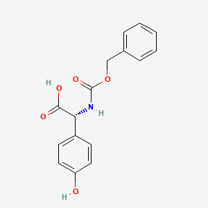 molecular formula C16H15NO5 B1630984 (R)-2-(Carbobenzoxy)amino-2-(4-hydroxyphenyl)acetic Acid CAS No. 26787-75-7