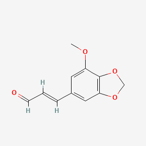 molecular formula C11H10O4 B1631046 3-甲氧基-4,5-亚甲二氧基肉桂醛 CAS No. 54976-67-9