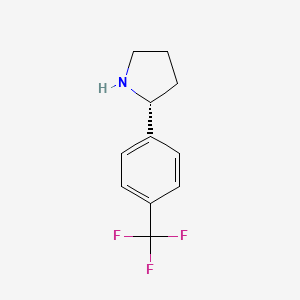 molecular formula C11H12F3N B1631087 (2R)-2-[4-(trifluoromethyl)phenyl]pyrrolidine 