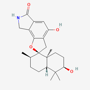 molecular formula C23H31NO4 B1631154 (3R,4aS,7R,8R,8aS)-3,4'-dihydroxy-4,4,7,8a-tetramethylspiro[2,3,4a,5,6,7-hexahydro-1H-naphthalene-8,2'-7,8-dihydro-3H-furo[2,3-e]isoindole]-6'-one 