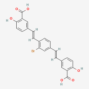 molecular formula C24H17BrO6 B1631162 1-Bromo-2,5-bis(3-carboxy-4-hydroxystyryl)benzene 
