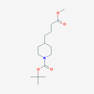 molecular formula C15H27NO4 B1631165 Tert-butyl 4-(4-methoxy-4-oxobutyl)piperidine-1-carboxylate 