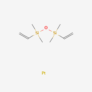 molecular formula C8H18OPtSi2 B1631278 Platinum(0)-1,3-divinyl-1,1,3,3-tetramethyldisiloxane CAS No. 68478-92-2
