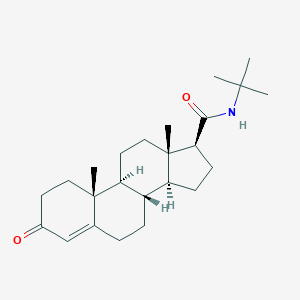 molecular formula C24H37NO2 B163131 (8S,9S,10R,13S,14S,17S)-N-tert-butyl-10,13-dimethyl-3-oxo-1,2,6,7,8,9,11,12,14,15,16,17-dodecahydrocyclopenta[a]phenanthrene-17-carboxamide CAS No. 131267-80-6