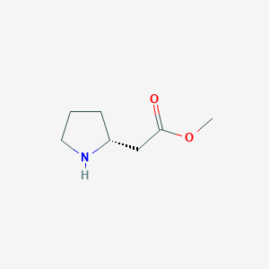 molecular formula C7H13NO2 B1631369 (R)-甲基 2-(吡咯烷-2-基)乙酸酯 CAS No. 61376-53-2
