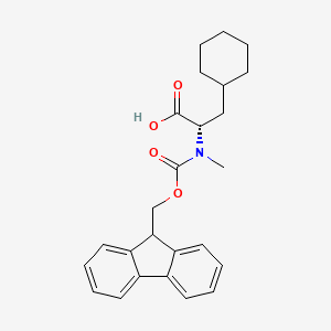 molecular formula C25H29NO4 B1631380 (S)-2-((((9H-芴-9-基)甲氧羰基)(甲基)氨基)-3-环己基丙酸 CAS No. 148983-03-3