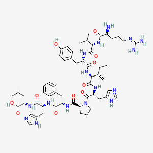 molecular formula C58H84N16O11 B1631454 (脱-Asp1)-血管紧张素 I CAS No. 56317-01-2