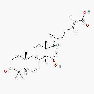 molecular formula C30H44O4 B1631539 (E,6R)-6-[(5R,10S,13R,14R,15S,17R)-15-hydroxy-4,4,10,13,14-pentamethyl-3-oxo-1,2,5,6,12,15,16,17-octahydrocyclopenta[a]phenanthren-17-yl]-2-methylhept-2-enoic acid CAS No. 862893-75-2