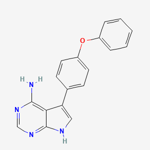 molecular formula C18H14N4O B1631673 5-(4-phenoxyphenyl)-7H-pyrrolo[2,3-d]pyrimidin-4-ylamine 