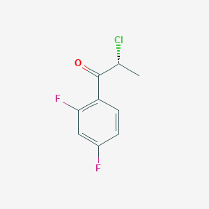 molecular formula C9H7ClF2O B163183 (R)-2-Chloro-1-(2,4-difluoro-phenyl)-propan-1-one CAS No. 126917-43-9