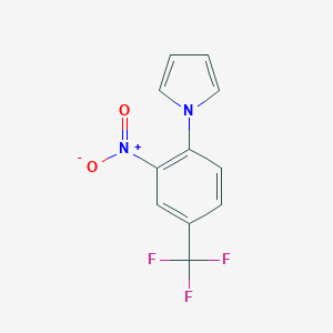 molecular formula C11H7F3N2O2 B163190 1-[2-nitro-4-(trifluoromethyl)phenyl]-1H-pyrrole CAS No. 136773-58-5