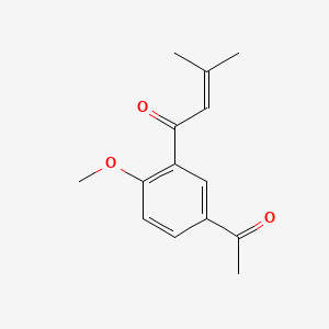 molecular formula C14H16O3 B1631916 1-(5-乙酰基-2-甲氧基苯基)-3-甲基丁-2-烯-1-酮 CAS No. 88076-21-5