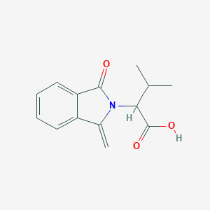 molecular formula C14H15NO3 B163197 3-Methyl-2-(1-methylidene-3-oxoisoindol-2-yl)butanoic acid CAS No. 130010-25-2