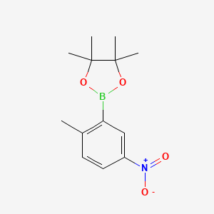 molecular formula C13H18BNO4 B1632018 4,4,5,5-四甲基-2-(2-甲基-5-硝基苯基)-1,3,2-二氧杂硼环丁烷 CAS No. 957062-84-9